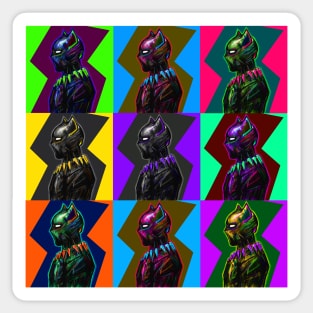 shuffle black panther in technicolor Sticker